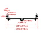 For Up 72  Class 3 Adjustable 2   Square Frame Tube Rv Trailer Tow Hitch 3500lbs