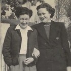 Vintage Snapshot Photo Two Women Arm In Arm Smiling B w Photograph