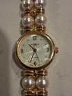 La Express Women   s Watch Quartz Timepiece Vintage Gold And Pearls
