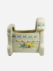 Vintage Napco Cradle Planter Nursery Baby Shower Decor Bassinet Ceramic Euc