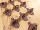 10 Rustic Open Here Cast Iron Wall Mounted Bottle Openers Beer Pop Wholesale 