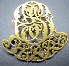 Depose Golden Swirl Vintage Fur Clip