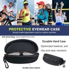 1-10pack Eye Glasses Hard Case Box Sunglasses Protector Shell Zipper Belt Clip