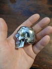 Skull Figurine Statue Knob Handle Chrome Stainless Silver Made In Usa Maratac
