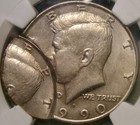1990 Kennedy Half Dollar Attractiv Very Rare Double Struck 2nd 75  O c Ngc Au 53