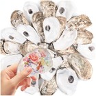 30pcs Flat Oyster Shells 4-5  Natural Bulk Concave For Crafts - 30pcs