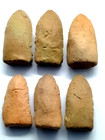 6 Pcs Thai Amulet Lot Vintage Baked Clay Phra Rod Buddha Protection Lucky Charm
