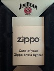 Brass Zippo Jim Beam Kentucky Straight Bourbon Whiskey  Lighter W receipt 2012