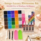50000pcs Rhinestones Bedazzling Kit  30 Colors 3mm Flatback Resin Bedazzler Gems