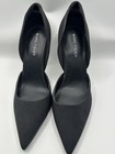 Marc Fisher Women   s Black Suede Pointed Toe Stiletto Slip On Pumps Us 9