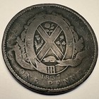 1837 Canada One Penny Bank Token  Free Shipping