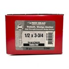 Red Head 1 2 -13 X 3-3 4  304 Stainless Coarse Thread Wedge Anchors  20 Pcs  