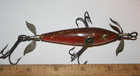 Early Heddon  100 Dowagiac Minnow Sienna Crackleback Glass Eye Fishing Lure