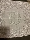 Vintage Cute Dainty Classy Ladies Hankie All White Lace With Floral Pattern