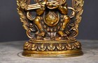 6 3  China Old Tibet Tibetan Buddhism Temple Bronze Gilt Mahakala Buddha Statue