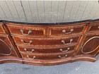 66217 Banded Mahogany Universal Sideboard Cabinet Server With Marble Top