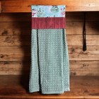 Frosty Christmas - Handmade Hanging Kitchen Dish Hand Towel - 100  Cotton