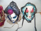 4 Vtg Mardi Gras  2  Are Anco Venetian Hand Painted Mask Wall Hanging Decoration