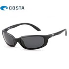 Costa Del Mar Brine Sunglasses Matte Black Frame Gray Lens 580p Polarized