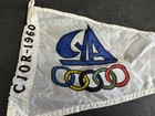 Vintage 1960 Olympics Sailing Burgee  Flag  Cjor-1960