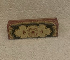 Vintage Italian Ornate Red Gold Black Lipstick Case Holder W snap Closure - Guc