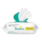 Pampers Baby Wipes Sensitive Perfume Free 1x Pop-top Pack 84 Count