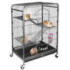 37  Ferret Cage Small Animal Rat Chinchilla Rabbit Cage 4 Level W 2 Front Doors