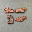 4 Ancient Carnelian Stone Amulet Beads