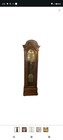Brown Wooden Grandfather Clock  Westminster Chime  Glass Door Weights