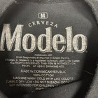 Nwot Cerveza Modelo Beer Black Graphic T-shirt Men   s Size M Short Sleeve Logo Te