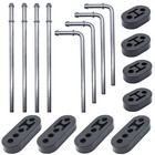 16pcs Rubber Exhaust Hanger Rod Set Heavy 16pcs Exhaust Hanger Rod With Rubber