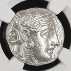 Attica Athens Athena Athenian Owl Ngc Ch Au Ancient Silver Tetradrachm Coin D832