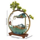 Indoor Water Fountain Led Light Tabletop Water Fountain  Ceramic Waterfall Decor