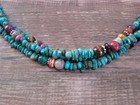 Native American Sterling Silver   Turquoise 30  Gemstone Necklace By Singer