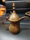 Middle Eastern Arabic Brass Dallah Coffee Pot Palm Tree Engraved 4  Vintage 