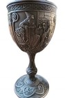 Excalibur Medieval Pewter Goblets Set Of 3 Chalices-merlin guinevere  lancelot