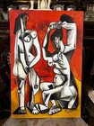 Pablo Picasso - Amazing Oil Painting - Handmade Canvas - Signed - With Labels
