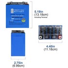 Mighty Max Ytx7l-bs Gel 12v 6ah 100cca Rechargeable Sla Agm Motorcycle Battery