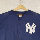 Vtg New York Yankees Jersey Men s Xl Blue Mesh Majestic Mlb Logo 90s Usa 6540