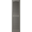 Ekena Millwork Open Louver Vinyl Shutters  12 w X 31 h  Tuxedo Grey  per Pair 