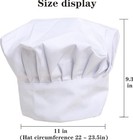 White Chef Hat For Men Women Adults elastic Band Adjustable Cotton Chefs Hat Hib