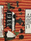 Vintage 1966 Retro Cotton Tea Towel Calendar With Blessing  Housewife  Stove Cat
