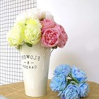 2 Bouquet 10 Heads Artificial Peony Silk Flower Leaf Home Office Wedding Party