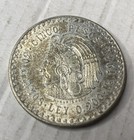 1948 Cuauhtemoc Aztec Emperor Silver Coin Mexico Cinco 5 Pesos Very Nice