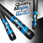 2-piece Pool Stick With Black Shaft  13mm Multilayer Leather Tip  58   Hardwo   