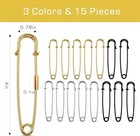 15pcs Extra Large Heavy Duty Safety Pins  4 Inch Jumbo Big Giant Safety Pins  3