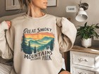 Vintage Great Smoky Mountains Sweatshirt Tennessee National Park Gift Gatlinburg