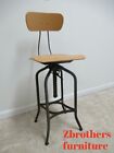Vintage Toledo Drafting Industrial Tall Counter Swivel Bar Stool Chair F