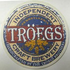 Troegs Craft Brewery Beer Coaster Mat  Since 1997     On Back  Pennsylvania 2014