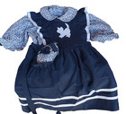 6 Pcs Vintage Girls Sz 4 Dreses_white Prints  Maroon Knit calico 2pc navy 2pc